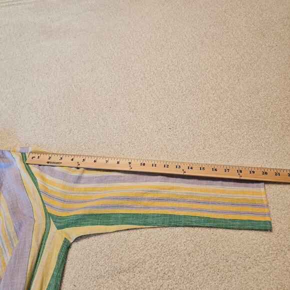 Zara Pastel Striped Smocked Flounce Hem Shirt Dress Size XS NWT - Picture 10 of 11